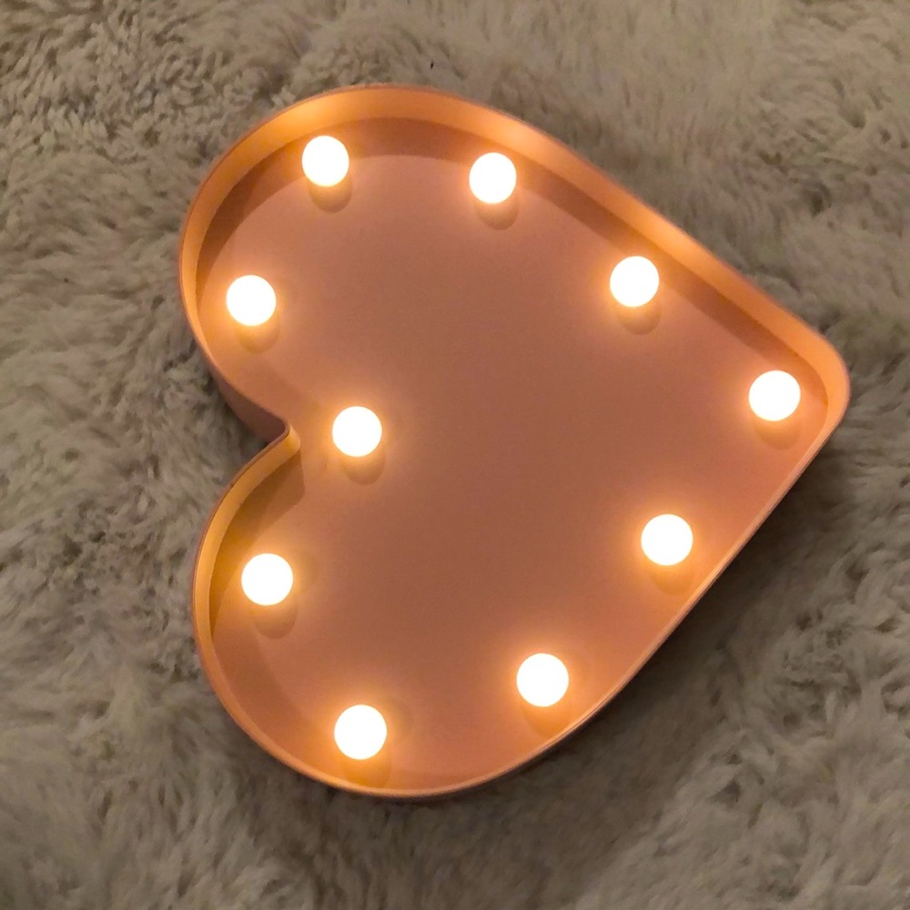 Heart shaped light fixture